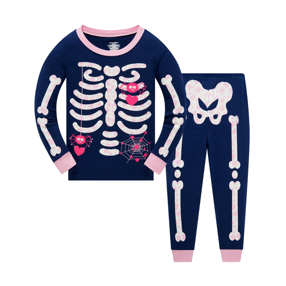 Toddler Boys Skeleton Pajamas Sets Kids Pumpkin Sleepwear Boys Halloween 2 Pcs PJS