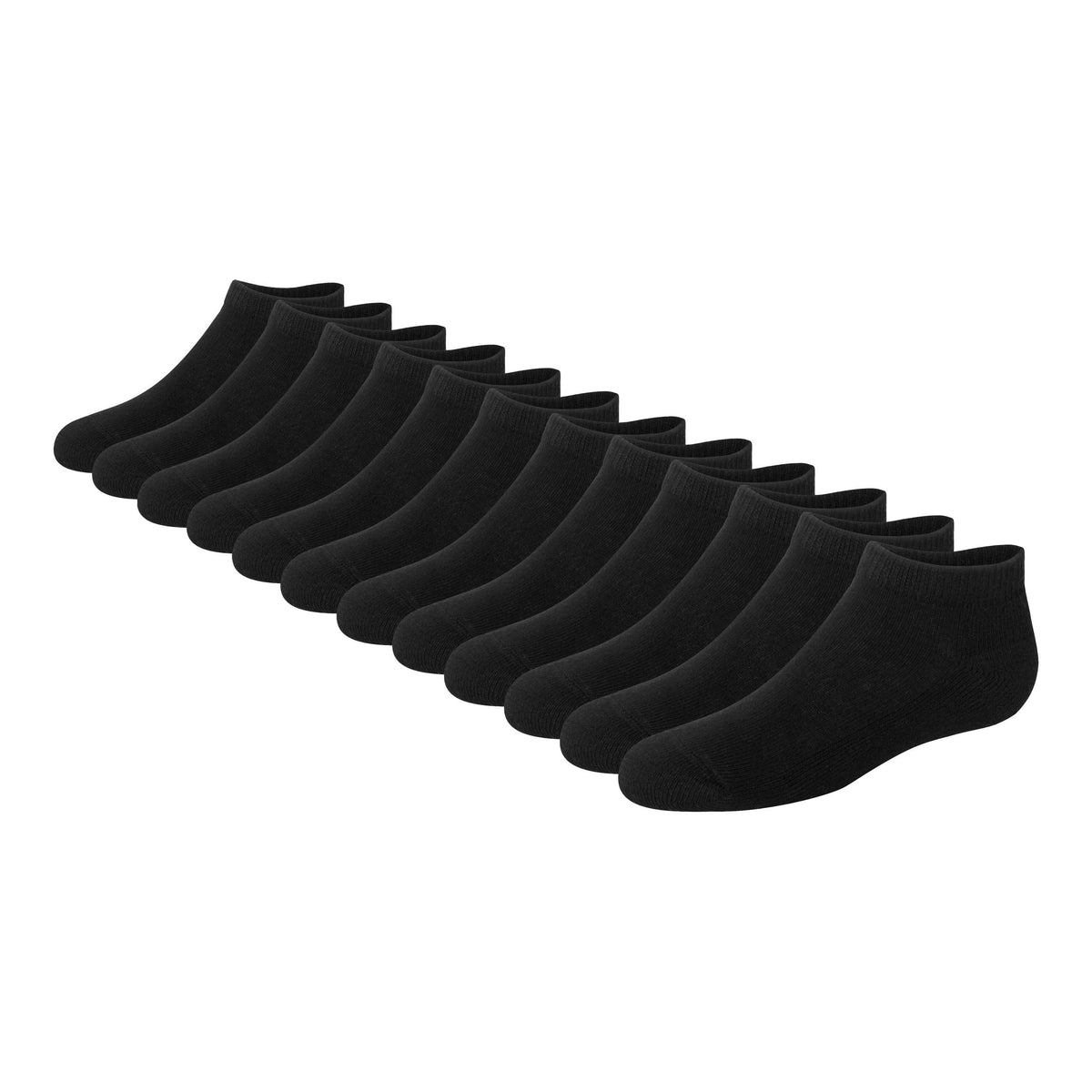 Hanes Boys' Socks Pack, Double Tough Moisture Wicking Ankle, Crew, No Show Socks, 12 & 14 Pair Packs