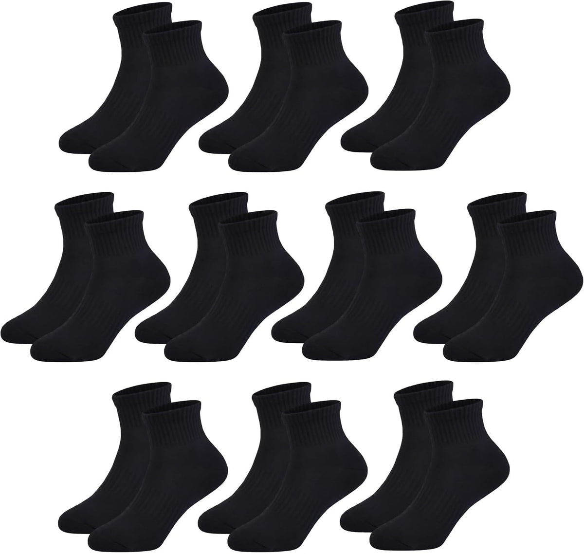 Kids Quarter Ankle Socks for Boys Girls 10 Pack Seamless Athletic Socks