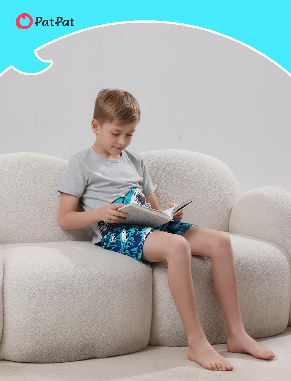 PATPAT Boys Pajamas 2 Piece PJs Set T-shirts with Shorts 6-12 Years