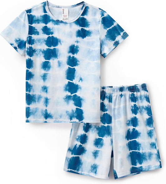 PATPAT Boys Pajamas Short Sleeve T-Shirt and Shorts 2-Piece Sleepwear