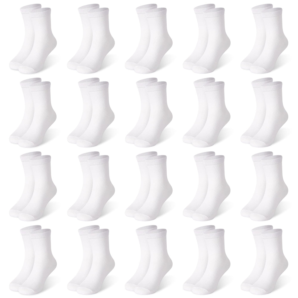 ZERULETS 20 Pairs Toddler Socks Kids Boys Crew Socks 1-13 Years