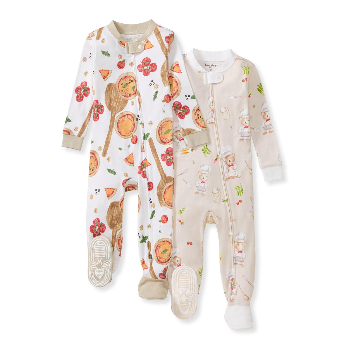 Burt's Bees Baby Boys Footless Pajamas, Sleep and Play Loose Fit, 100% Organic Cotton Soft One-piece PJs, Sizes NB to 6-9 Months