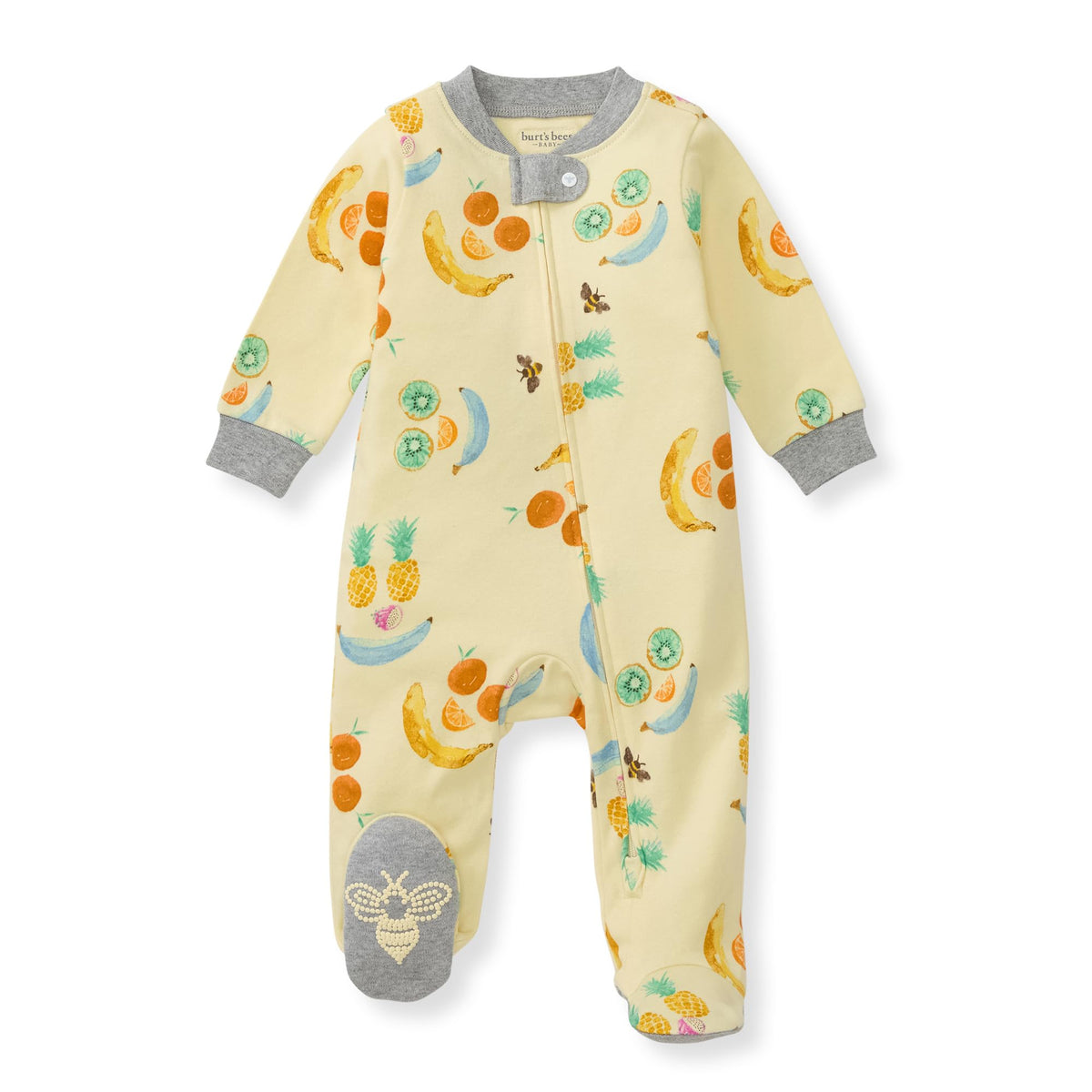 Burt's Bees Baby Boys' Organic Cotton, Sleep and Play Footed Pajamas