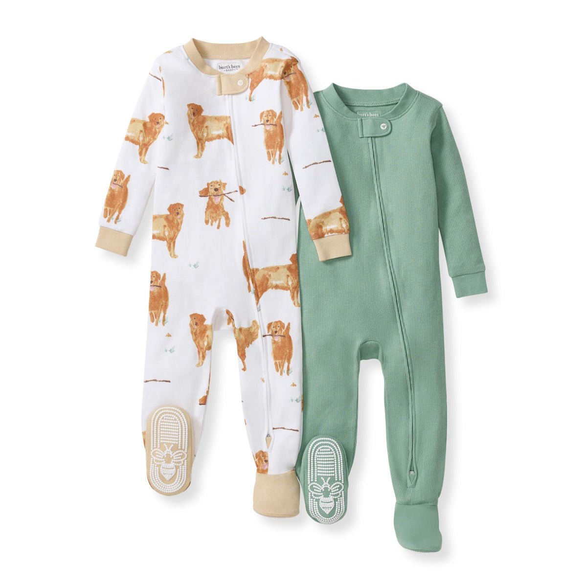 Burt's Bees Baby Boys Footless Pajamas, Sleep and Play Loose Fit, 100% Organic Cotton Soft One-piece PJs, Sizes NB to 6-9 Months