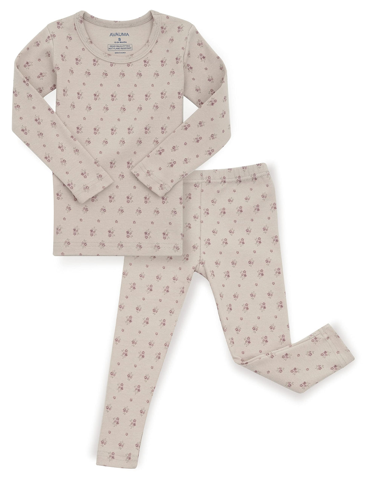 AVAUMA Baby Boys Girls Pajama Set 6M-7T Kids Cute Toddler Snug fit Pattern Design Pjs Cotton Sleepwear