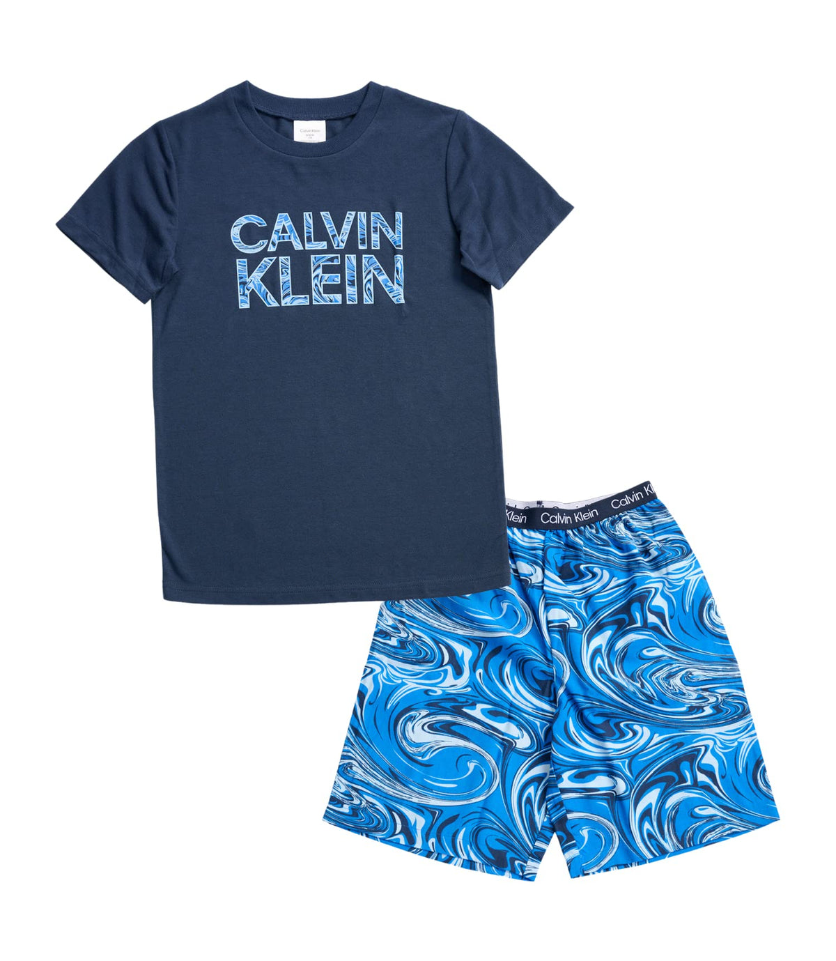 Calvin Klein Boys' 2 Piece Sleepwear Top and Bottom Pajama Set Pj