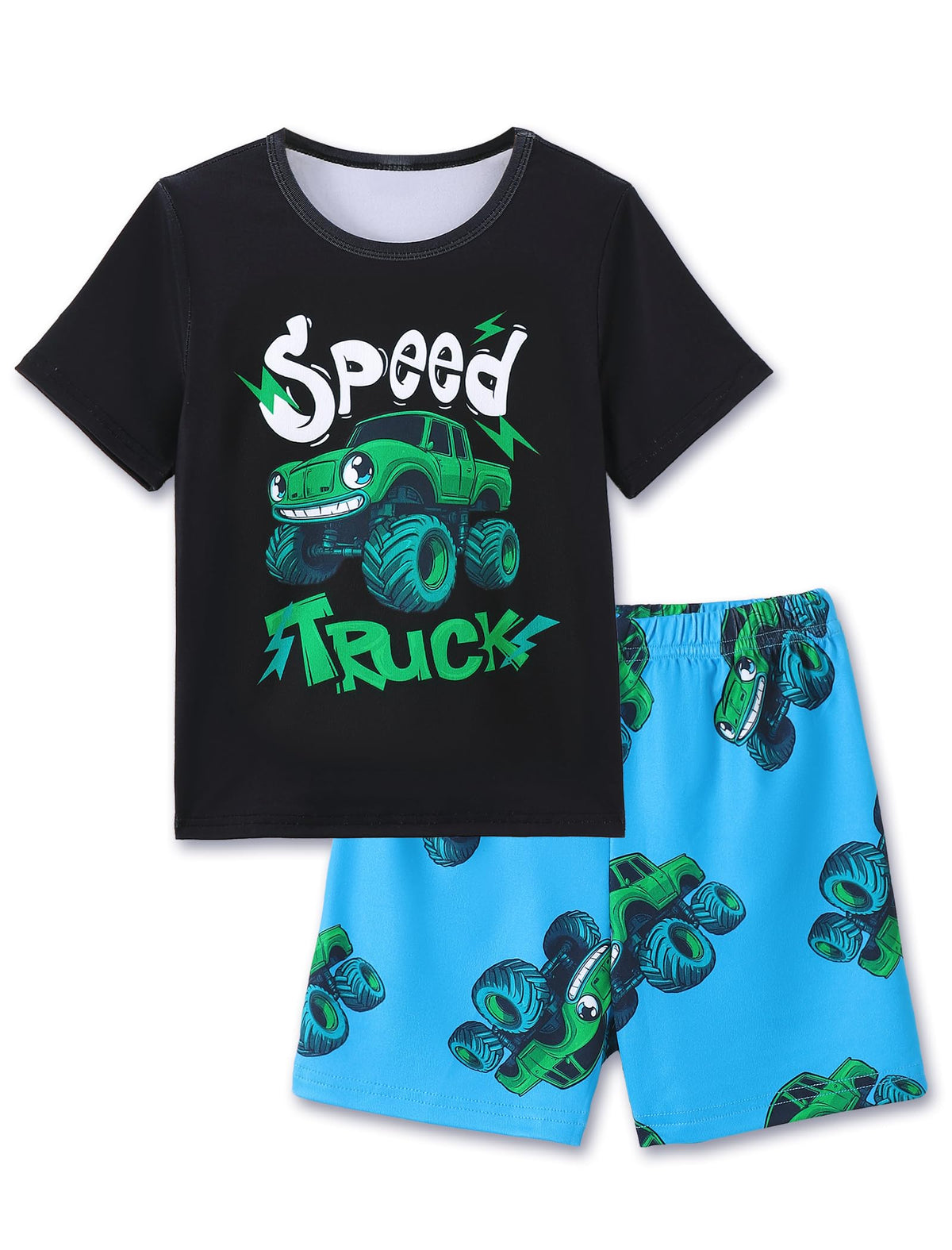 Mikrdoo Boys Pajamas Short Sleeve Summer PJs 2 Piece Sleepwear for Kids Size 2-14 Years
