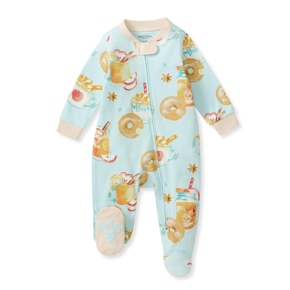 Burt's Bees Baby Boys Footless Pajamas, Sleep and Play Loose Fit, 100% Organic Cotton Soft One-piece PJs, Sizes NB to 6-9 Months