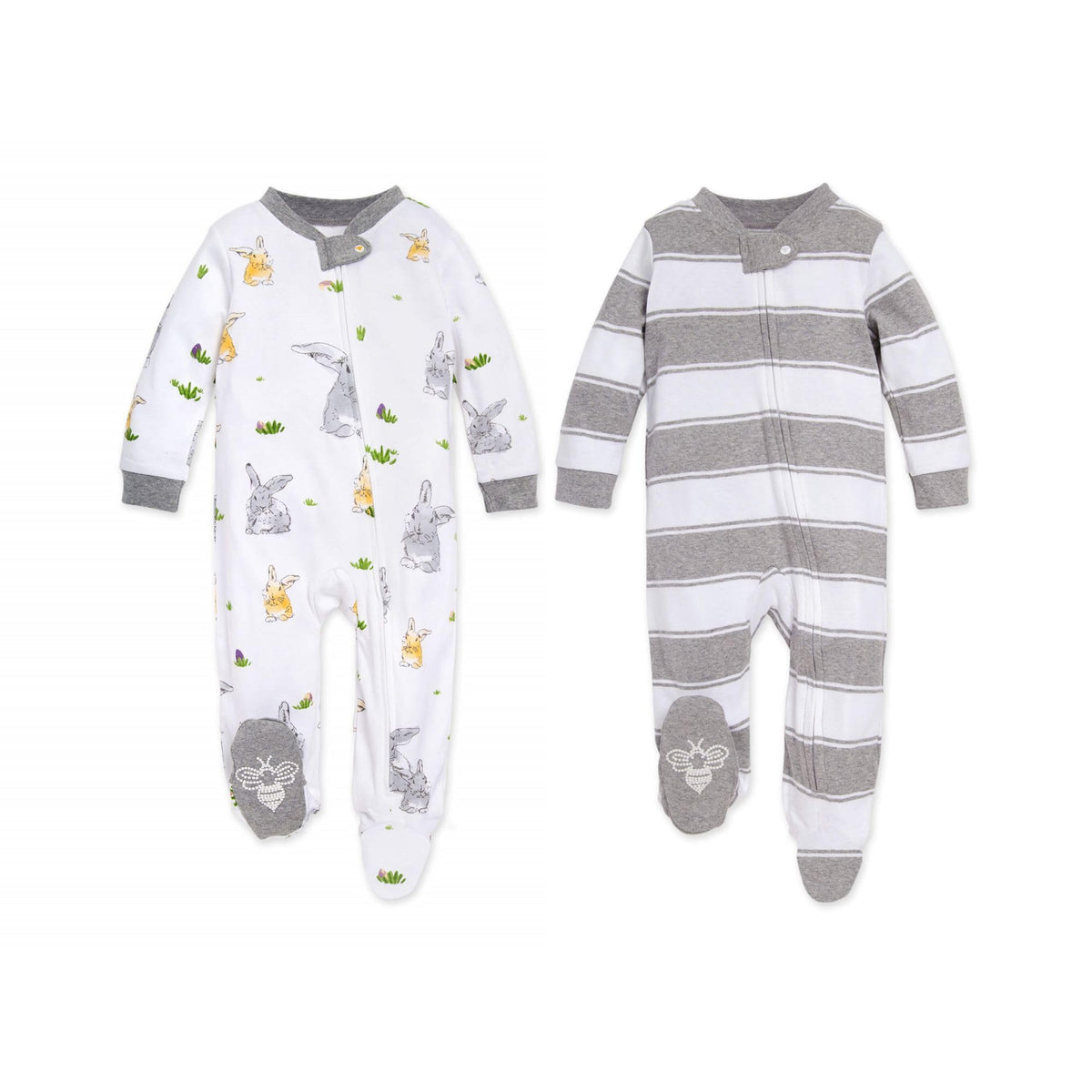 Burt's Bees Baby Boys' Organic Cotton, Sleep and Play Footed Pajamas