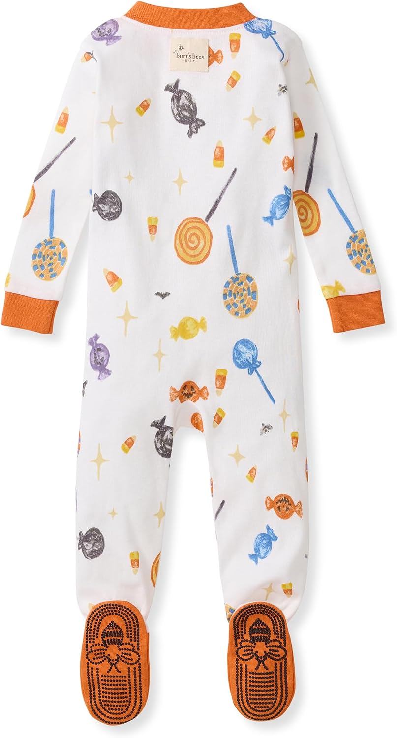 Burt's Bees Baby Boys Footless Pajamas, Sleep and Play Loose Fit, 100% Organic Cotton Soft One-piece PJs, Sizes NB to 6-9 Months