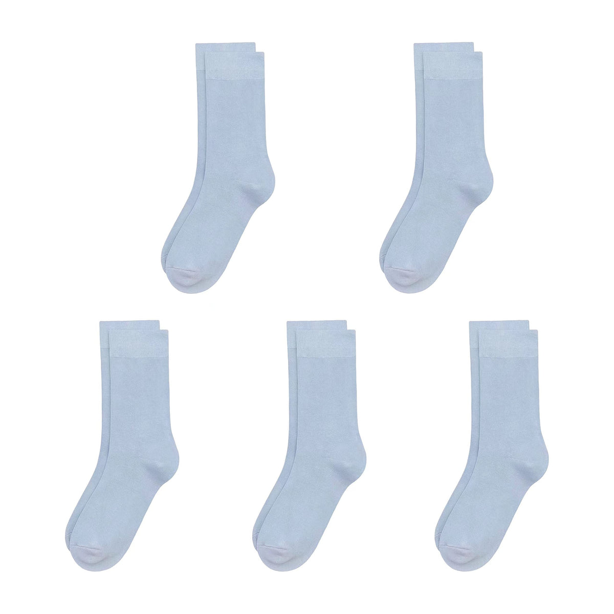 SERISIMPLE Viscose Bamboo Kids Crew Socks School Anti Odor Socks for Boys Girls Uniform Light Weight Flat Seam Socks 5 Pairs