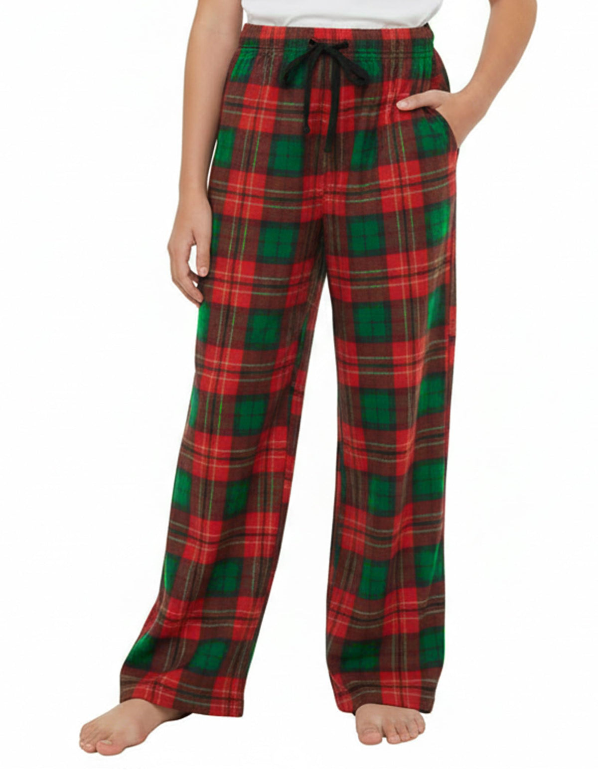 PATPAT Unisex Kids Plaid Pajama Pants Lounge Sleep Bottoms for 5–14 Years