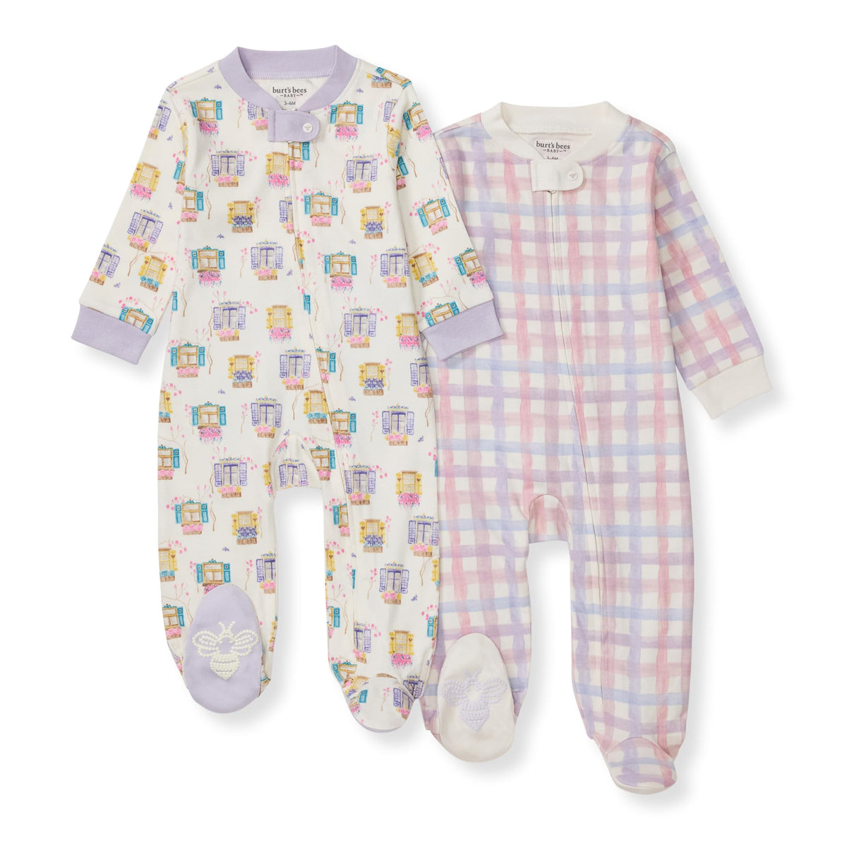 Burt's Bees Baby Boys Footless Pajamas, Sleep and Play Loose Fit, 100% Organic Cotton Soft One-piece PJs, Sizes NB to 6-9 Months