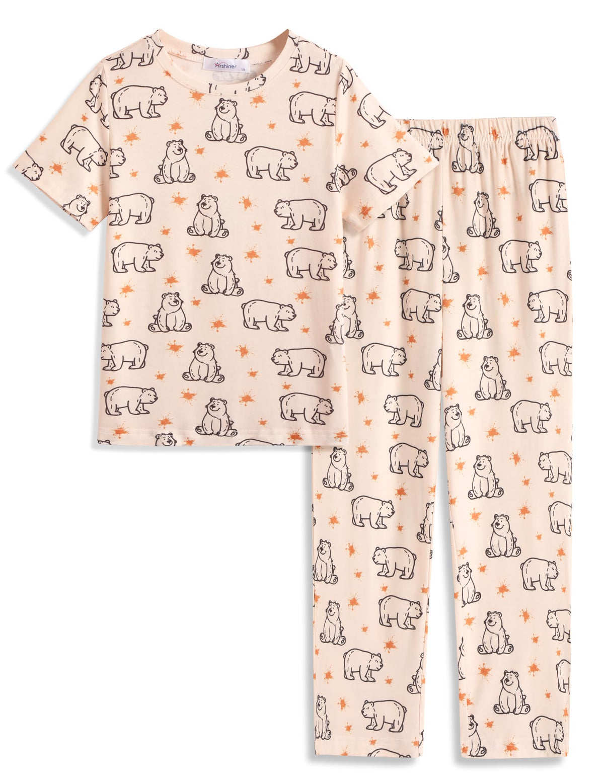 Arshiner Boys Pajamas Short Sleeve Long Pants 2 Piece Pajama Set for Boys
