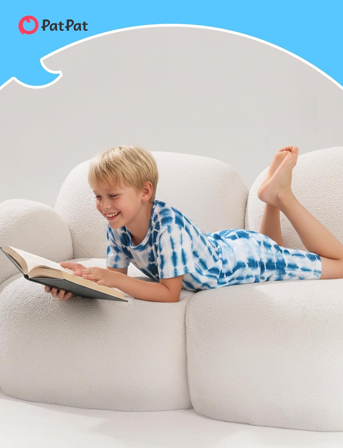 PATPAT Boys Pajamas Short Sleeve T-Shirt and Shorts 2-Piece Sleepwear