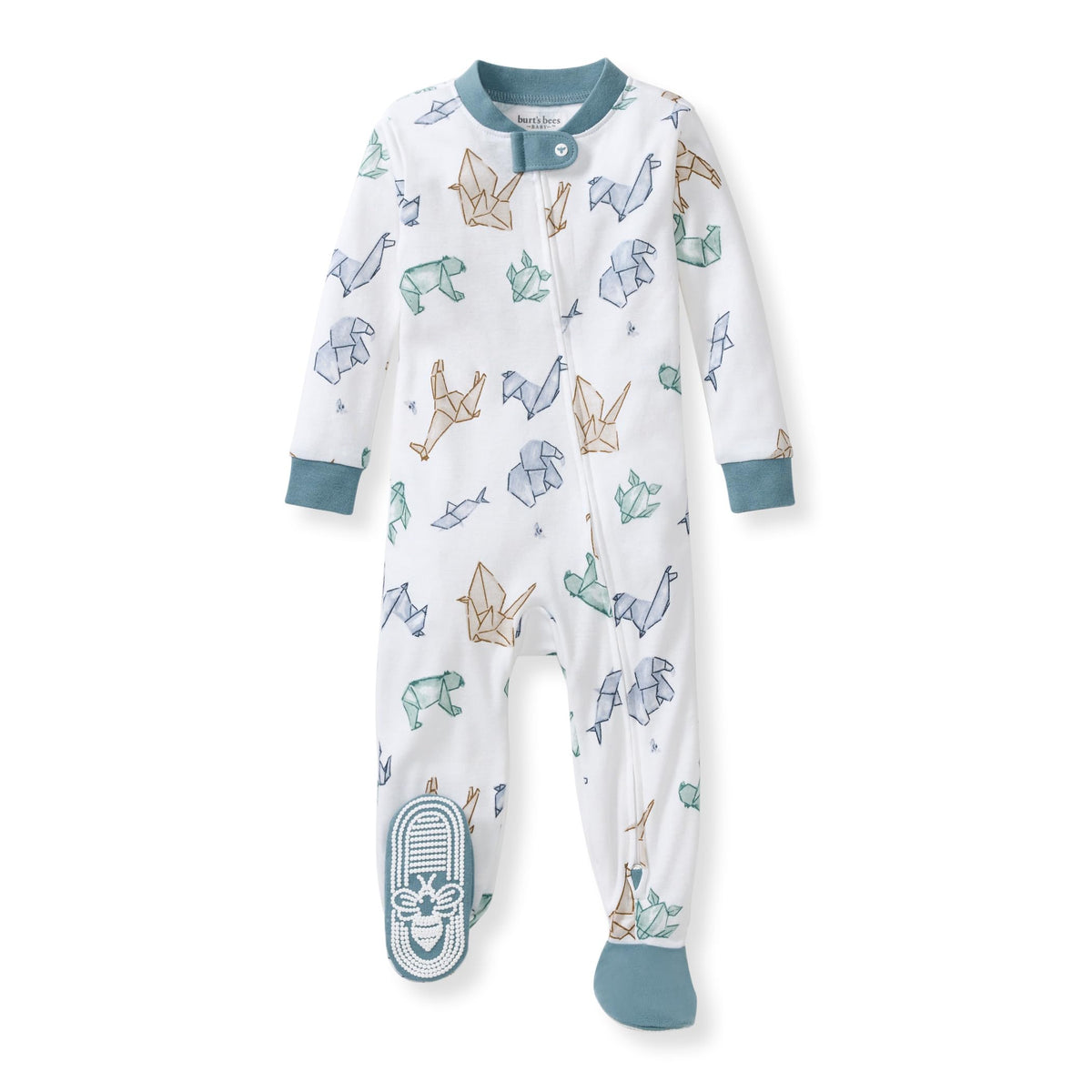 Burt's Bees Baby Boys Footless Pajamas, Sleep and Play Loose Fit, 100% Organic Cotton Soft One-piece PJs, Sizes NB to 6-9 Months