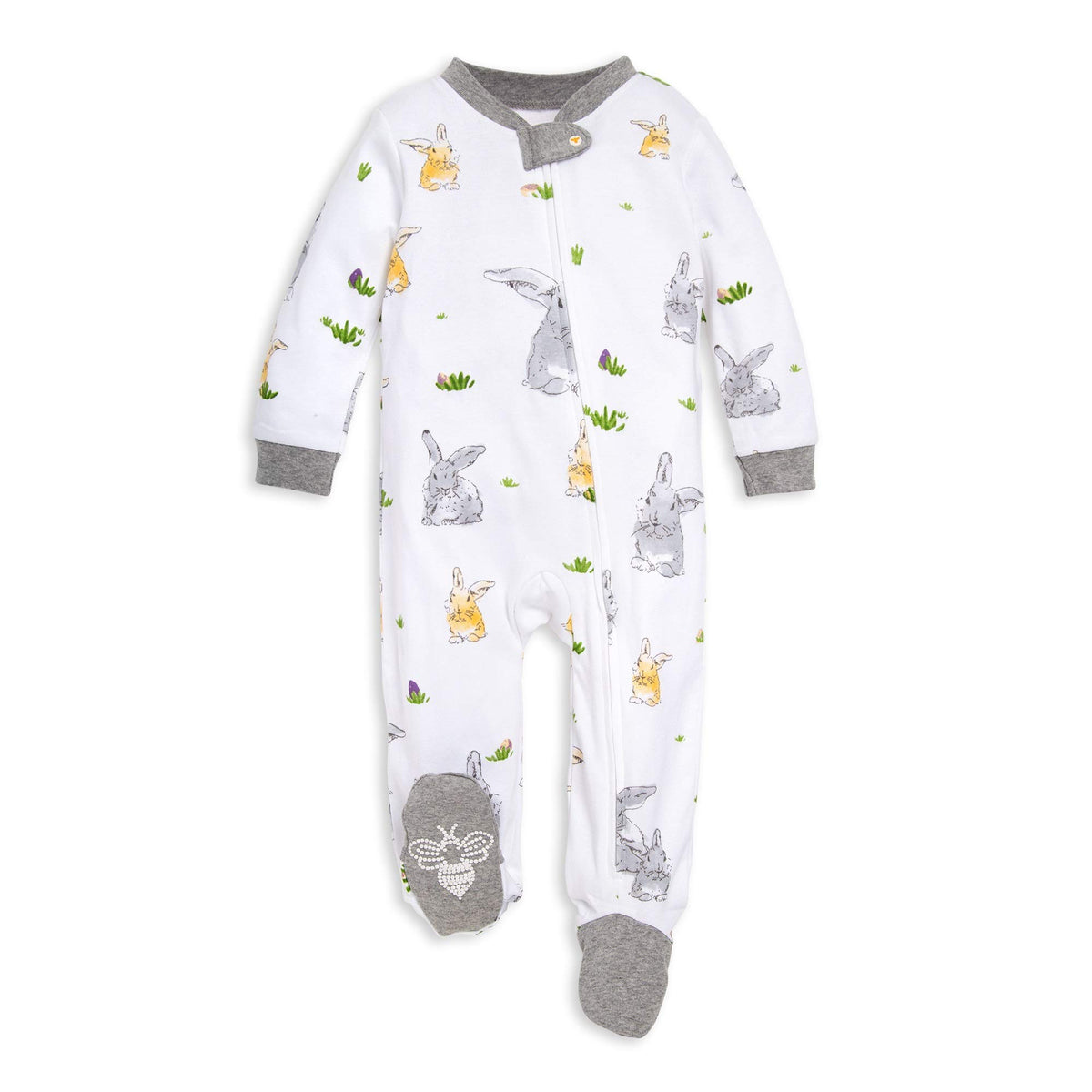 Burt's Bees Baby Boys' Organic Cotton, Sleep and Play Footed Pajamas