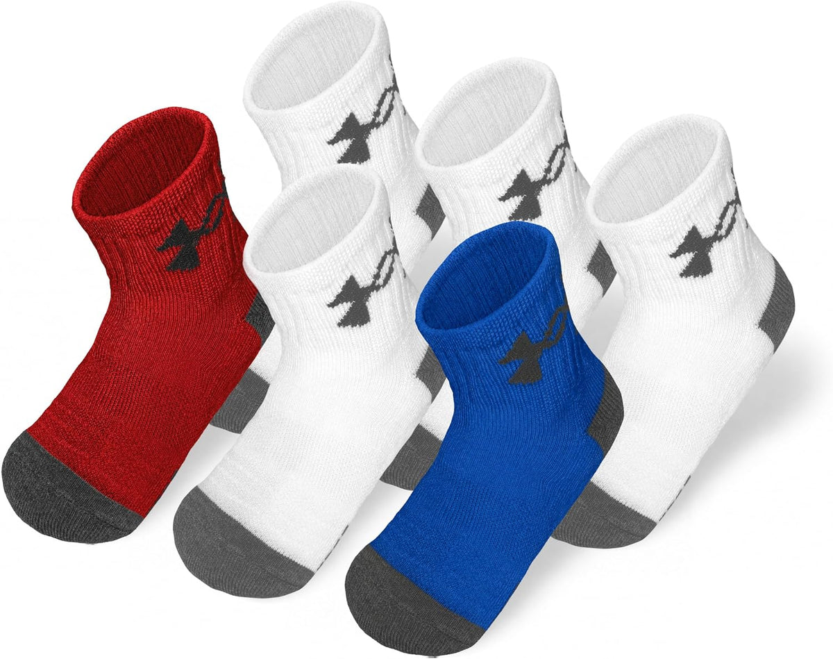 Under Armour boys Multi Pack Essential Quarter Sock