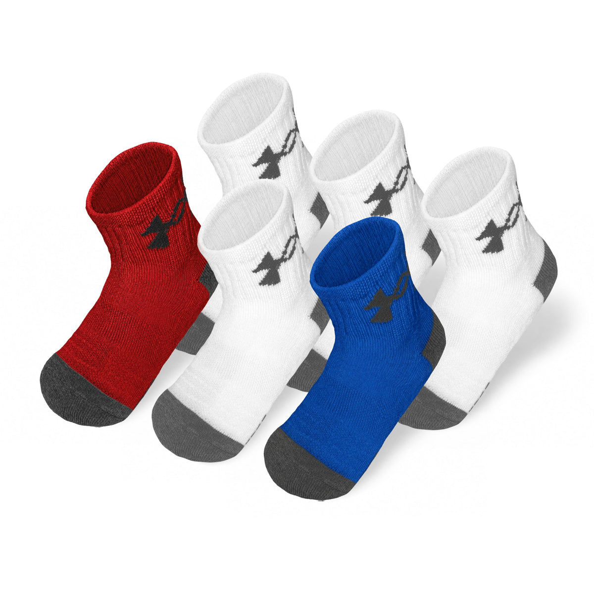 Under Armour boys Multi Pack Essential Quarter Sock