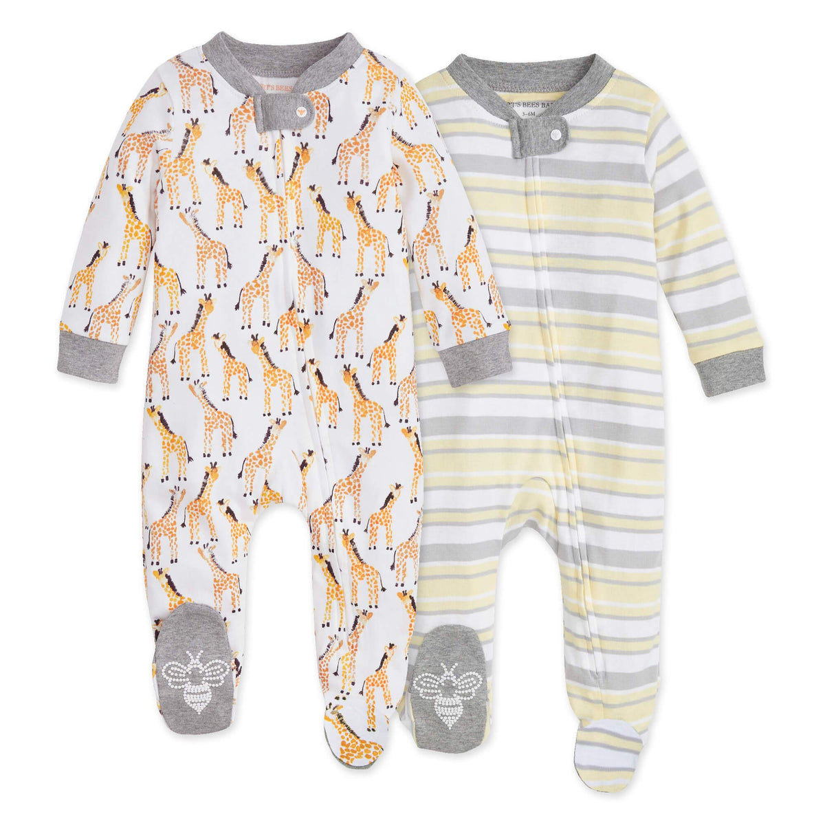 Burt's Bees Baby Boys' Organic Cotton, Sleep and Play Footed Pajamas