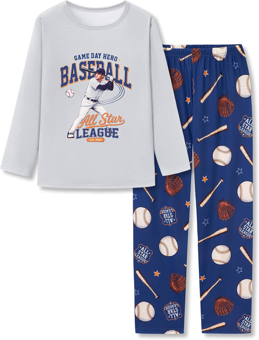 Beezizac Boys Pajamas Game/Ninja/Dinosaur Long Sleeve & Pants PJ Size 6-18