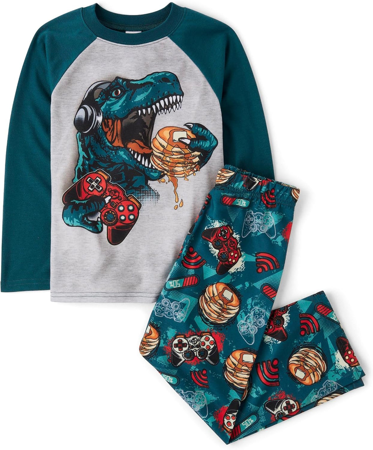 The Children's Place boys Long Sleeve Top and Pants 2 Piece Pajama Set