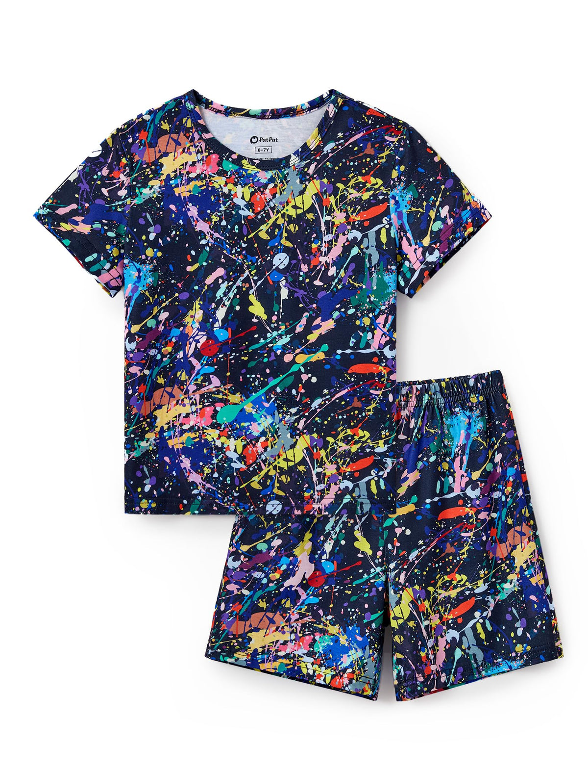 PATPAT Boys Pajamas Short Sleeve T-Shirt and Shorts 2-Piece Sleepwear