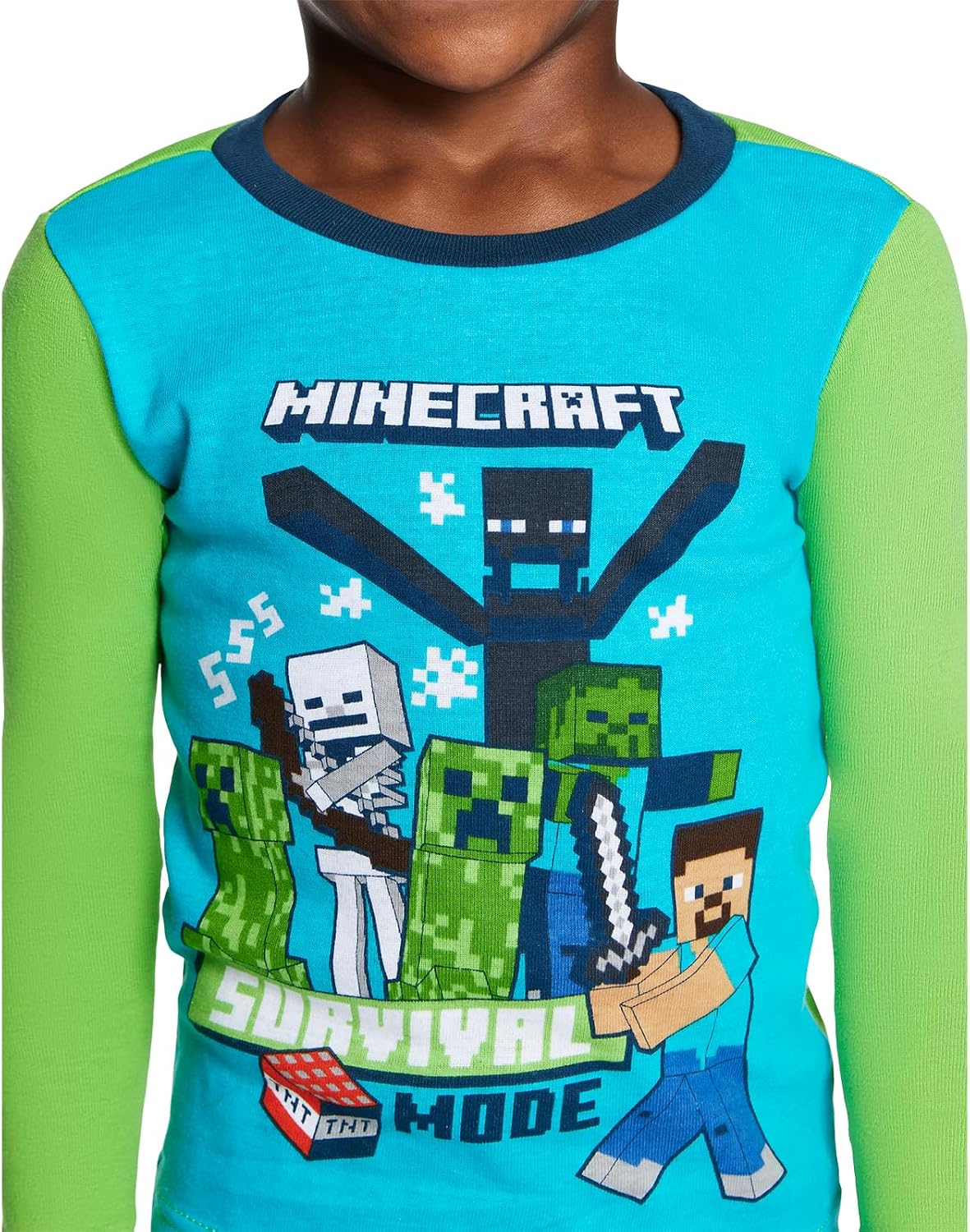 Minecraft Boys' 6-piece Snug-fit Cotton Pajama Set, Soft & Cute for Kids