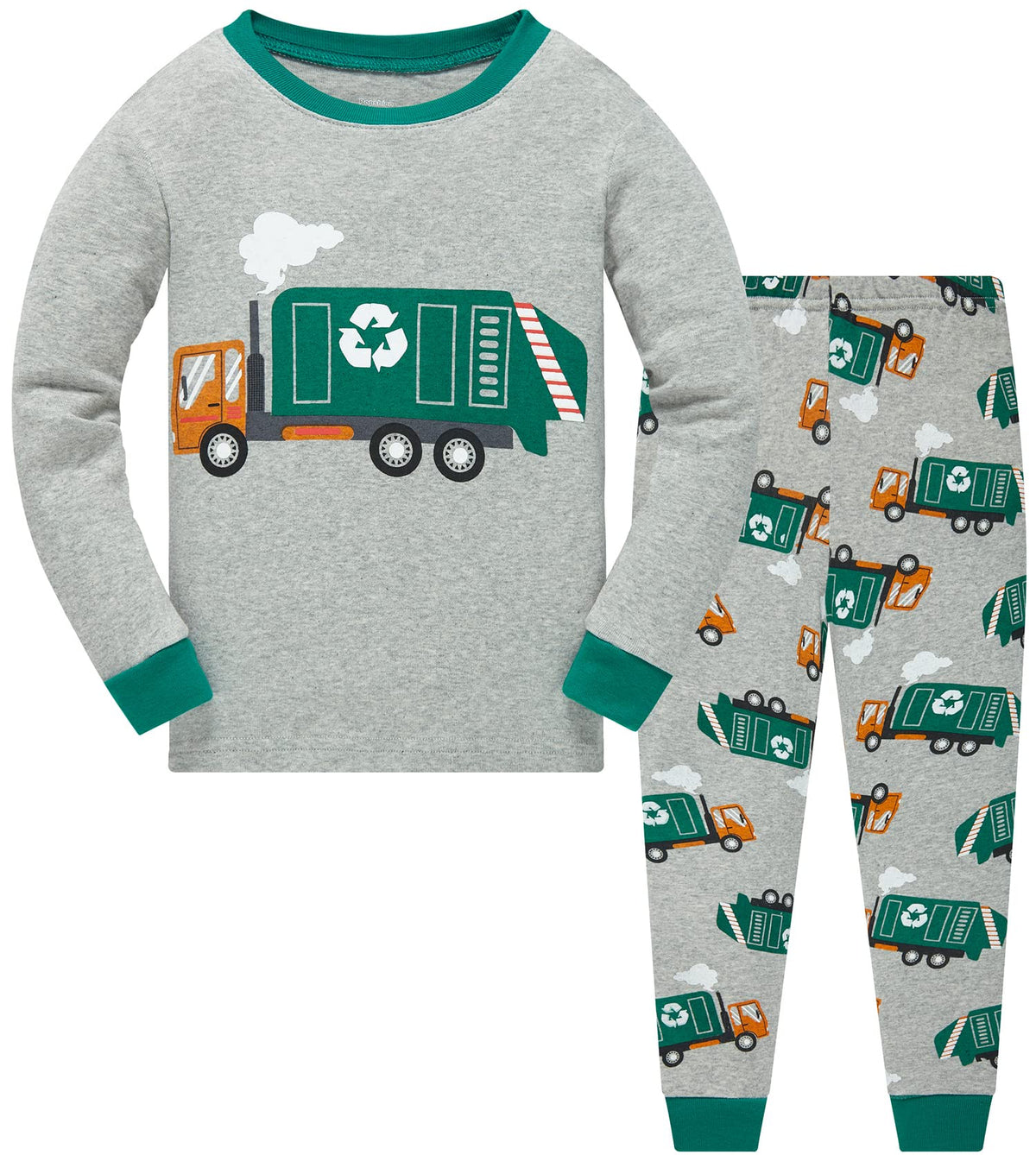 Popshion Little Boys Pajamas Sets Glow in Dark Dinosaur 100% Cotton 2 Piece Toddler Clothes Kids Pjs Sleepwear Size 2-10T