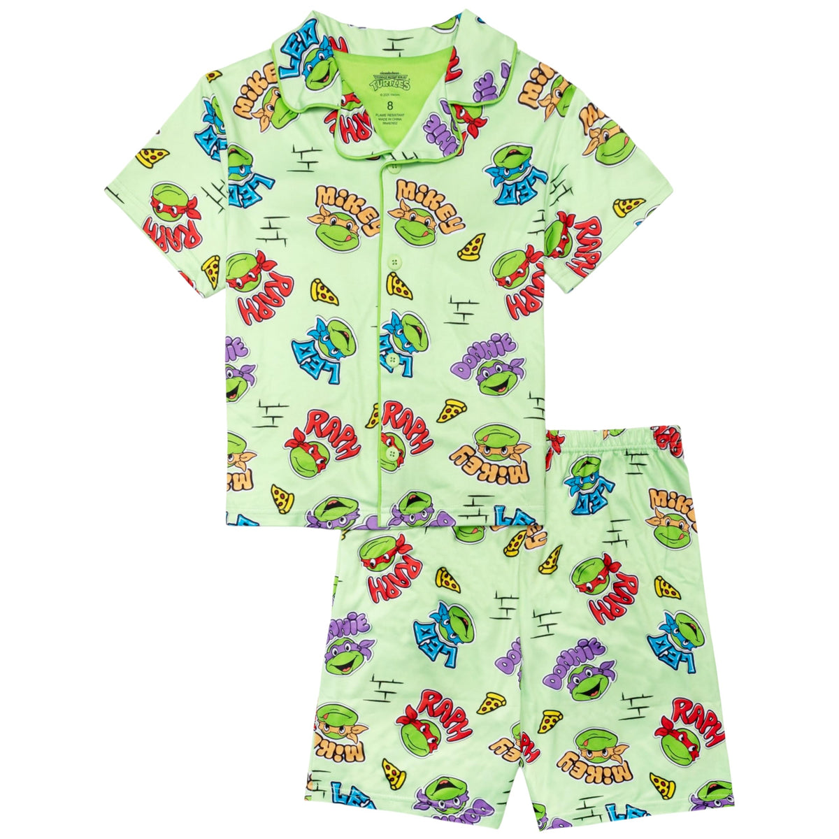 Nickelodeon Boys' 2-piece Loose-fit Button-Down Matching Pajama Set