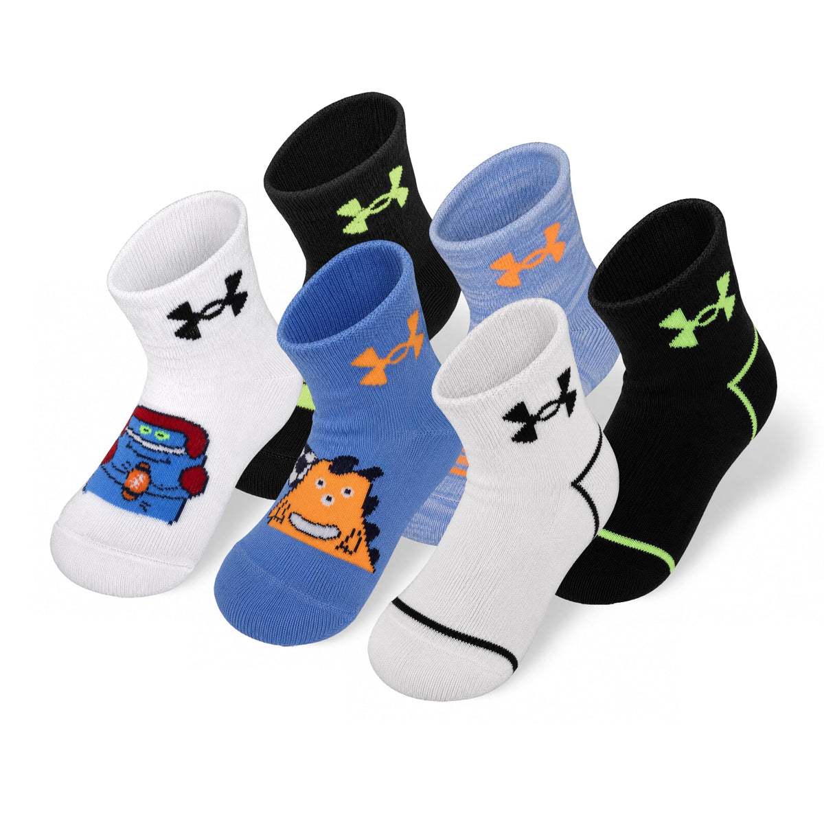 Under Armour boys Multi Pack Essential Quarter Sock