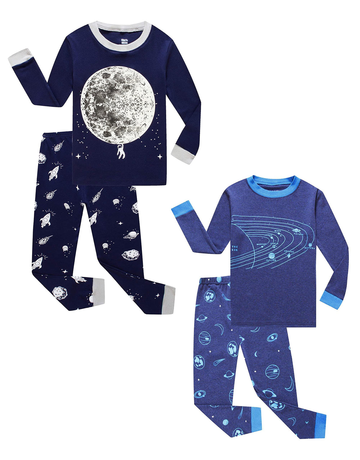 KikizYe Little Big Boys Girls Pajamas Set Kids PJs 100% Cotton Sleepwear