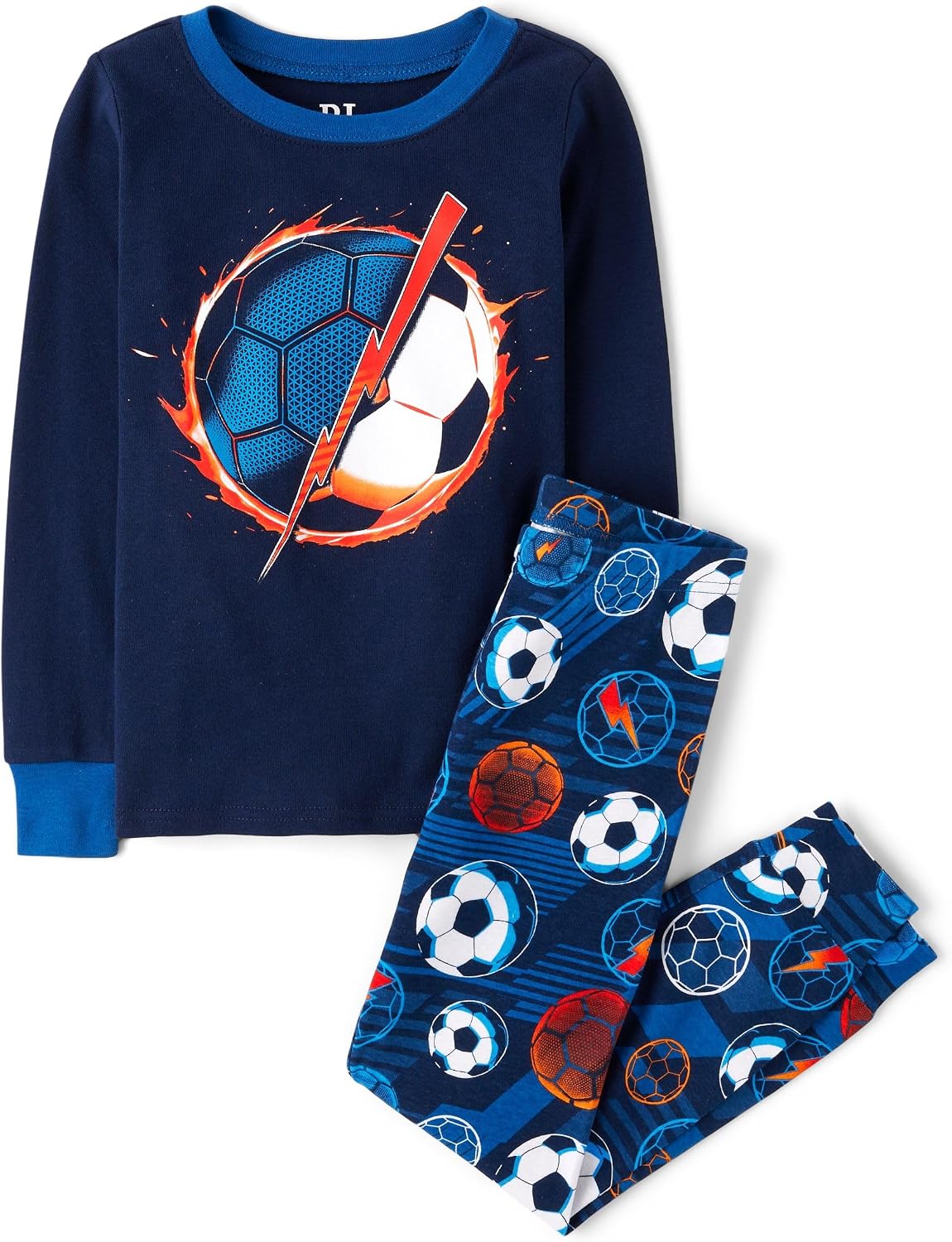 The Children's Place Boys' 100% Cotton Long Sleeve Top and Pants, 2 Piece Pajama Set