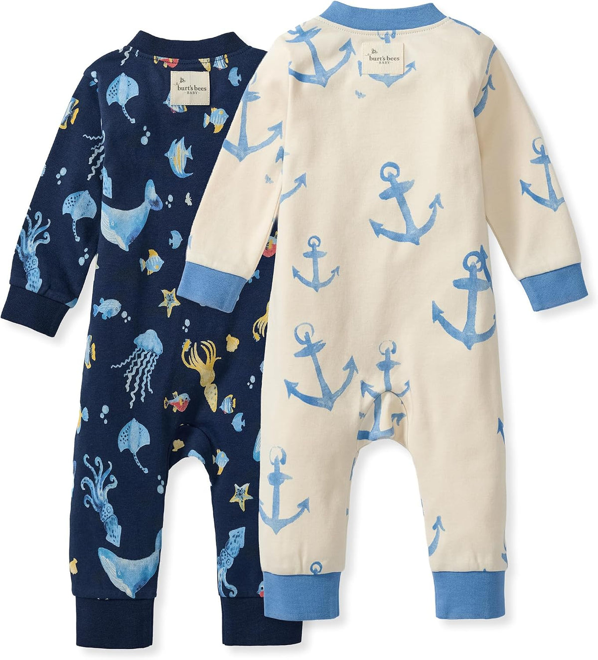 Burt's Bees Baby Unisex Sleep and Play Pajama, Footless One-Piece Zipper PJ