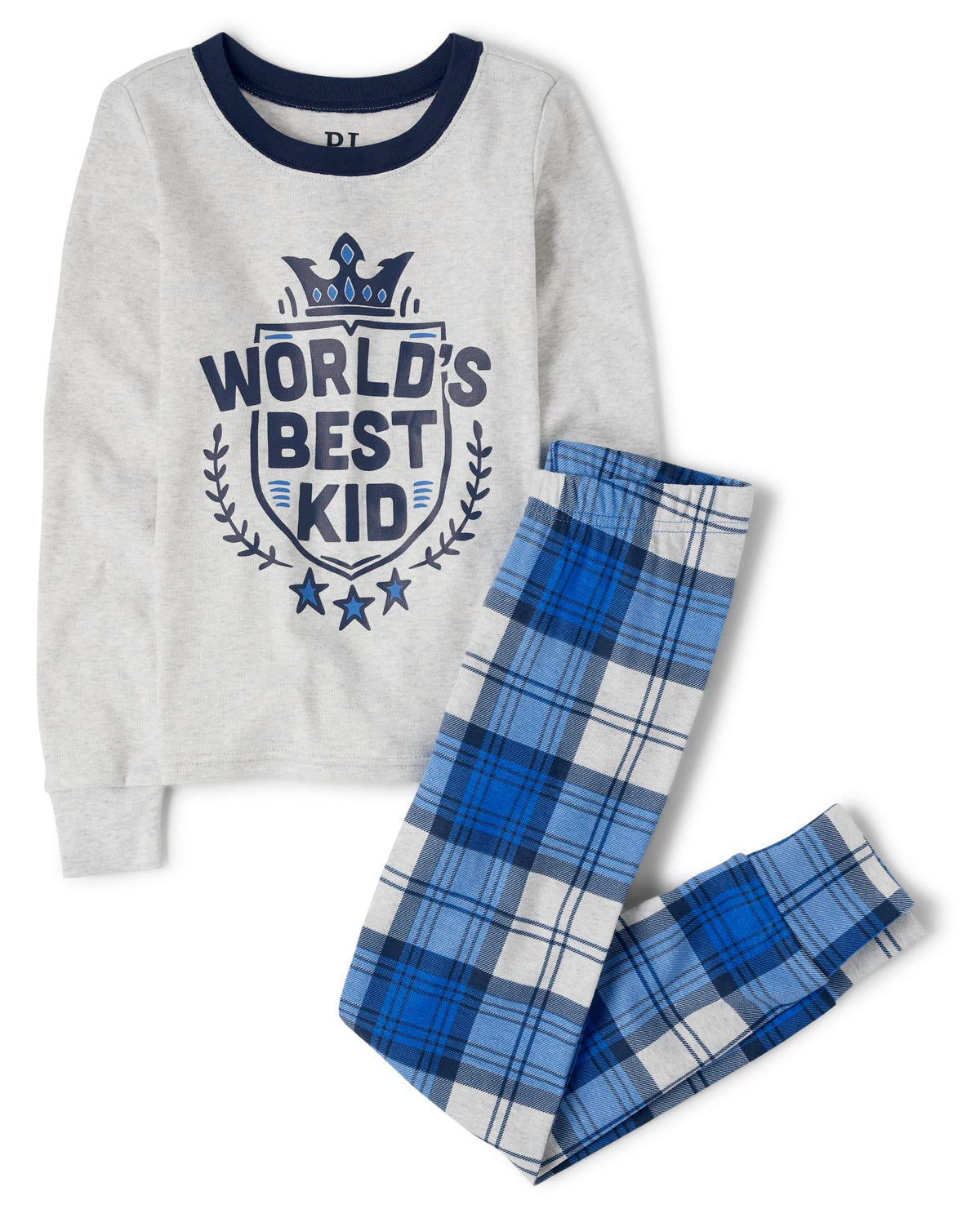 The Children's Place Boys' 100% Cotton Long Sleeve Top and Pants,2 Piece Pajama Set