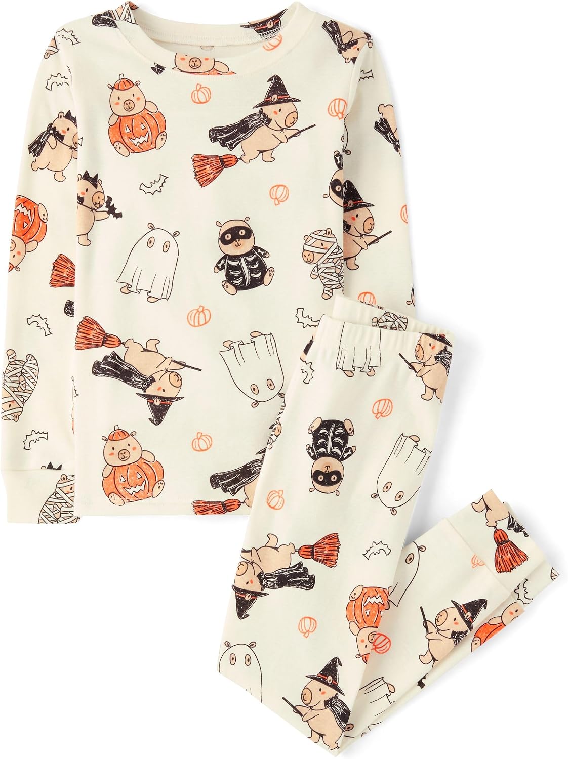 The Children's Place Baby and Kids' Sibling Matching Halloween and Holiday Pajama Sets, Cotton