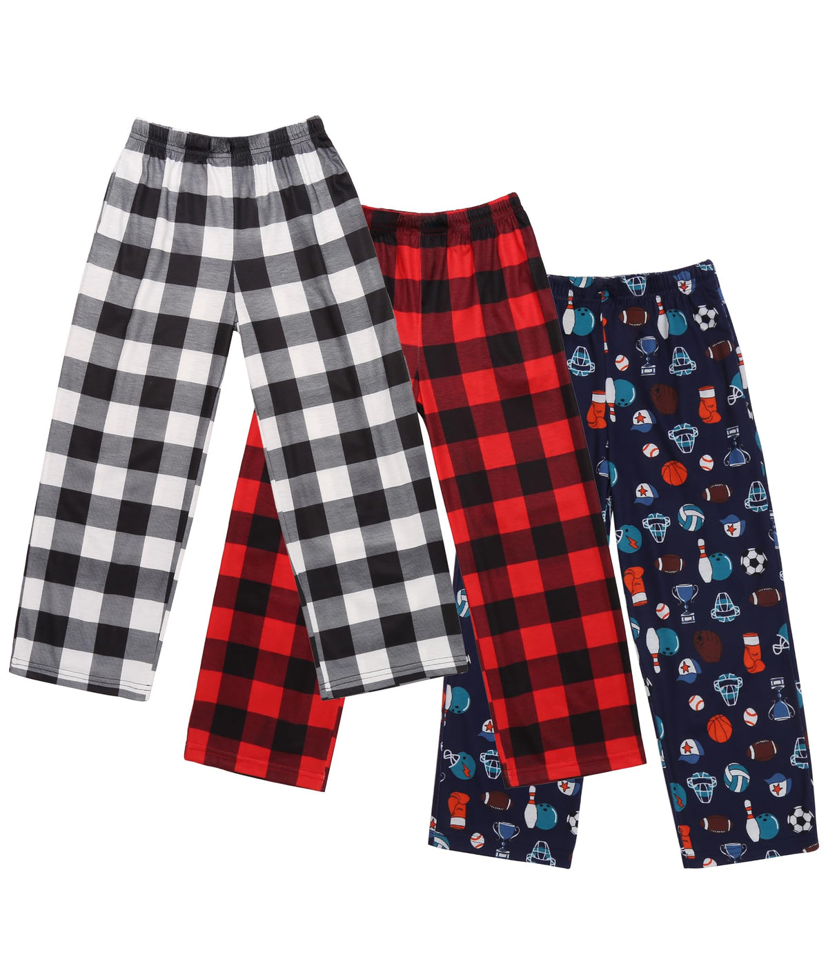 Ekouaer Boys Pajama Pants 3 Pack Sleep Kids Pajama Bottoms