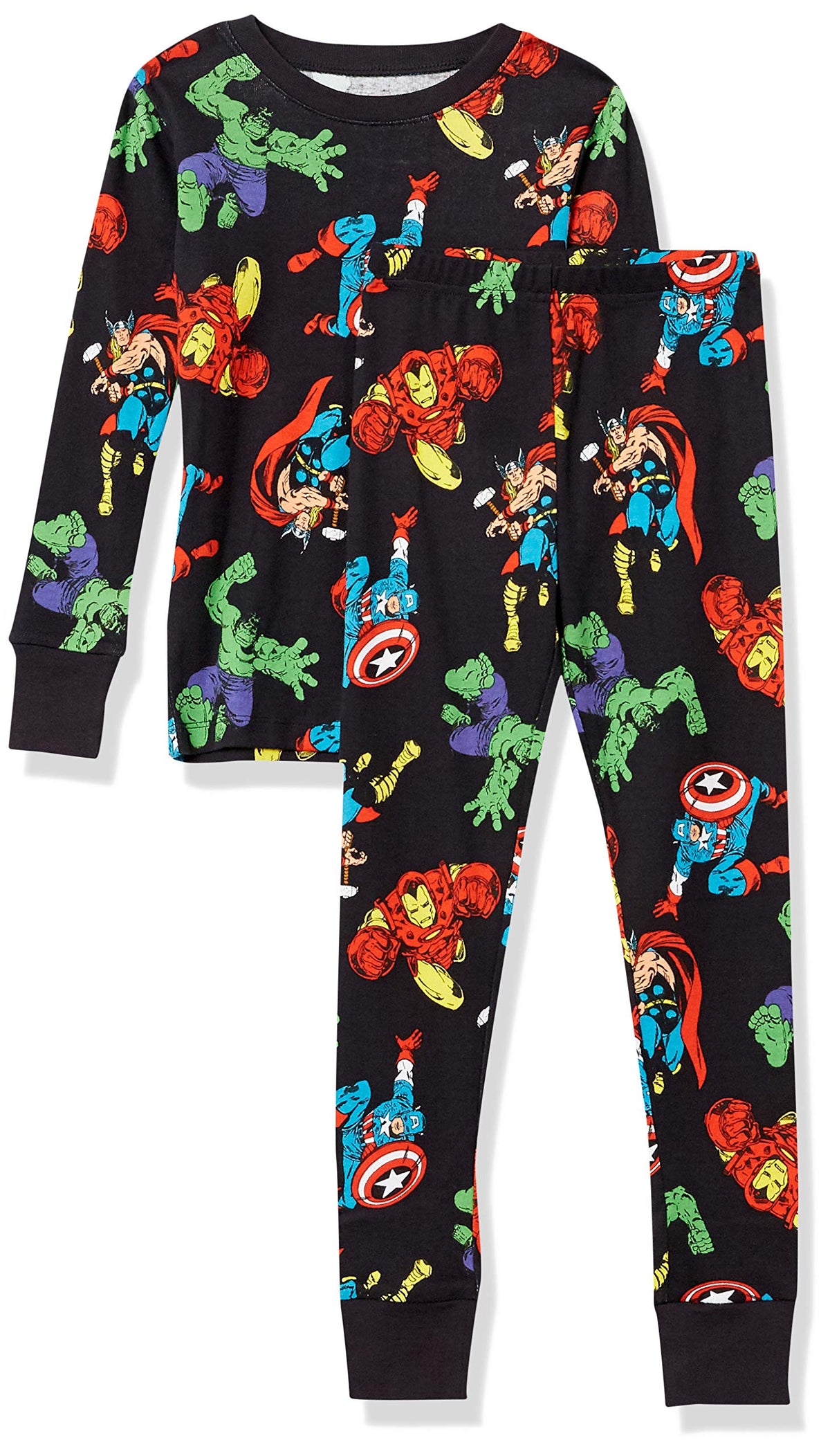 Amazon Essentials Disney | Marvel | Star Wars Boys and Toddlers' Snug-Fit Cotton Pajamas Sleepwear Sets for Toddler