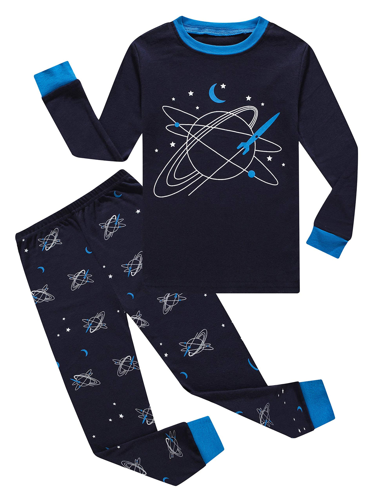 KikizYe Little Big Boys Girls Pajamas Set Kids PJs 100% Cotton Sleepwear