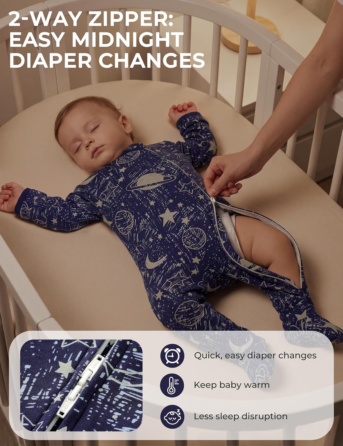 Unnivoll Baby Sleepers 100% Organic Cotton Baby Pajamas Boys Girls Clothes
