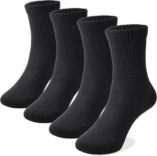 COTTON DAY Unisex School Kids Boys Girls Soft Combed Cotton Athletic Socks