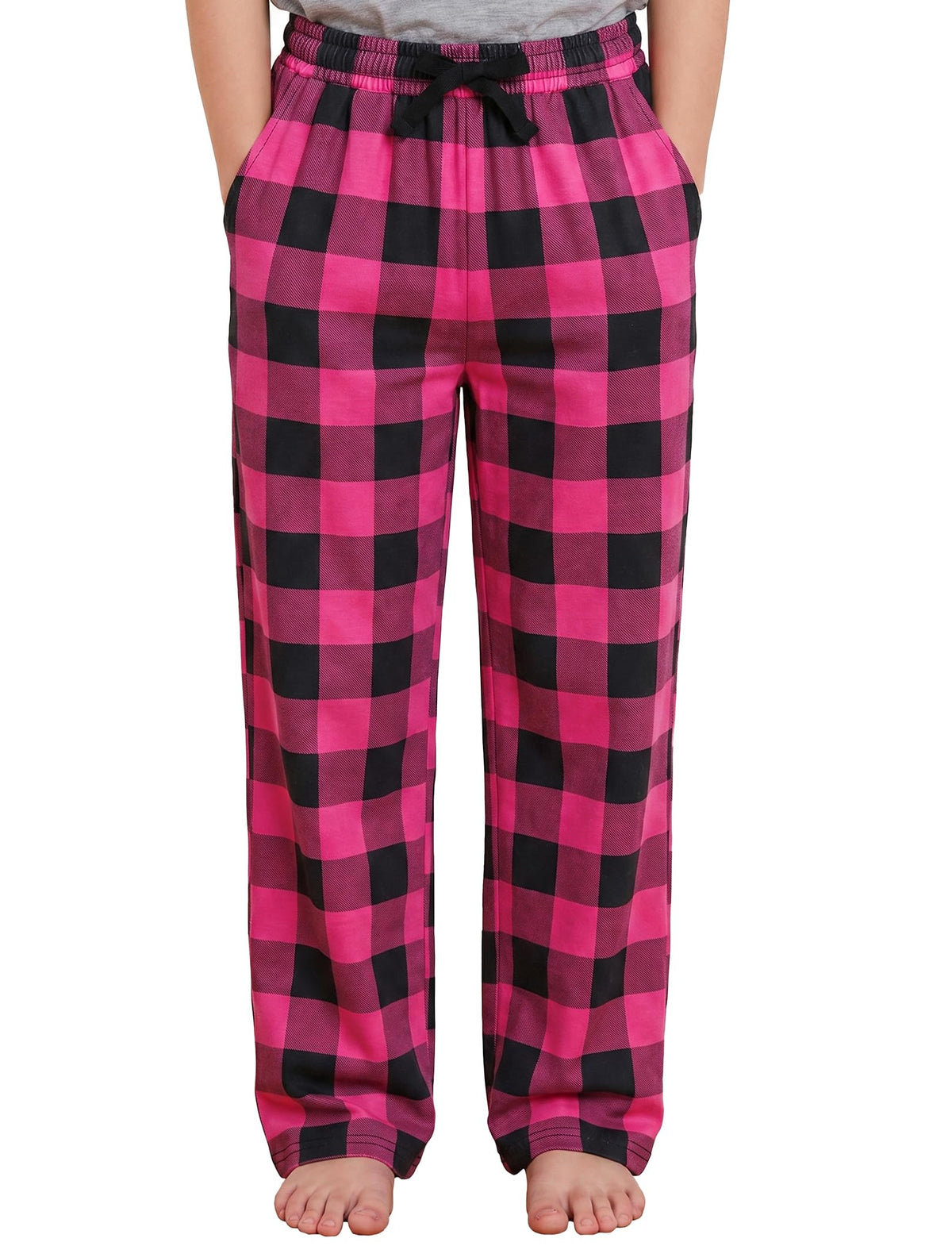 PATPAT Unisex Kids Plaid Pajama Pants Lounge Sleep Bottoms for 5–14 Years