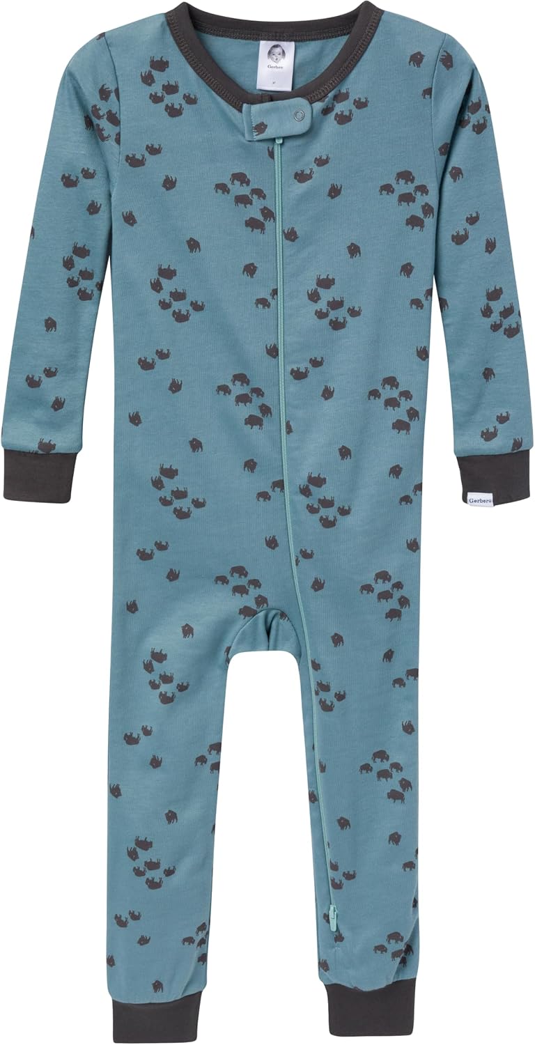Gerber Baby Boys 3-Pack Snug Fit Footless One Piece Cotton Pajamas