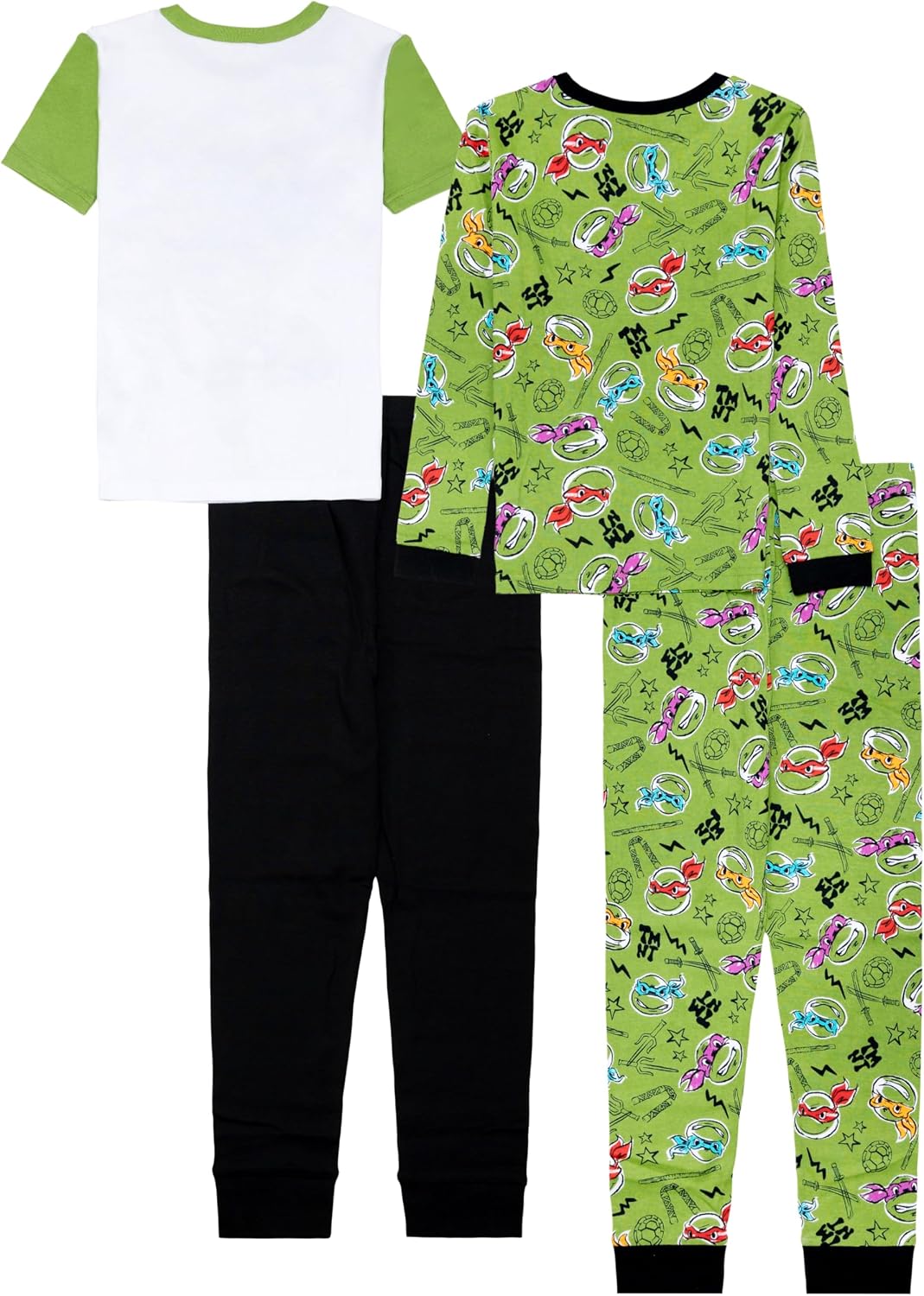 Nickelodeon Boys' 4-piece Snug-fit Cotton Short-Sleeve Matching Pajama Set, Soft & Cute for Kids