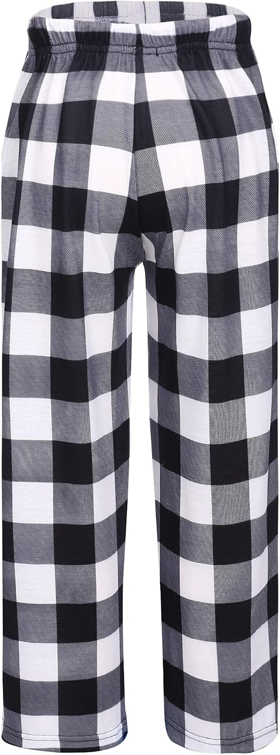 Ekouaer Boys Pajama Pants Plaid Bottoms Comfy Elastic Waist Pjs Bottoms