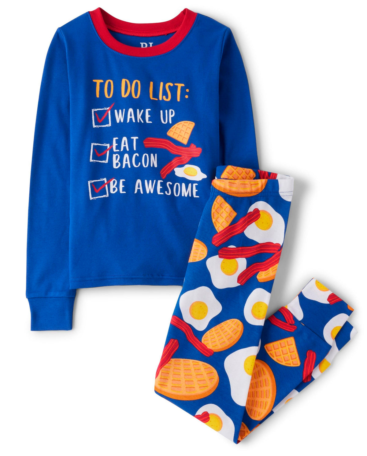 The Children's Place Boys' 100% Cotton Long Sleeve Top and Pants,2 Piece Pajama Set