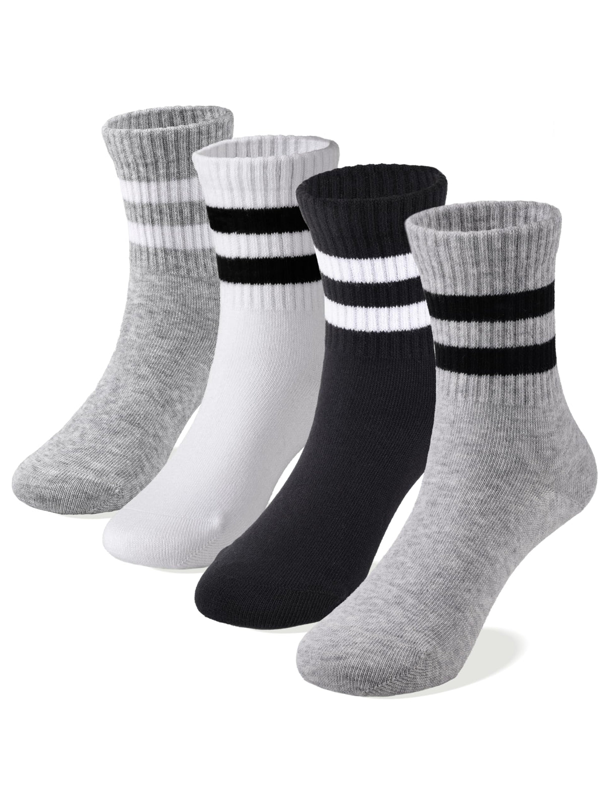 COTTON DAY Unisex School Kids Boys Girls Soft Combed Cotton Athletic Socks
