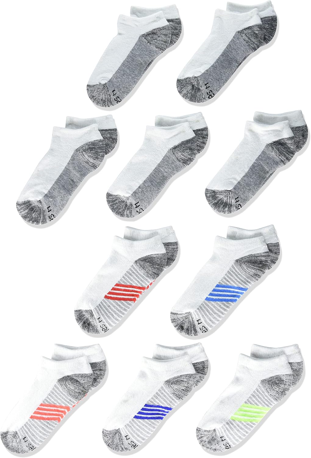 Hanes Ultimate Boys' Crew Performance Sport Socks, 10-Pair Packs