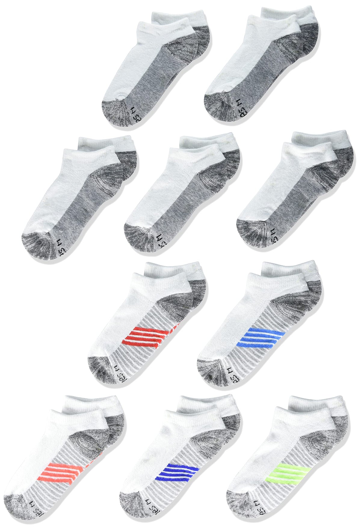 Hanes Ultimate Boys' Crew Performance Sport Socks, 10-Pair Packs